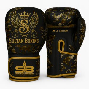 Sultan Boxing Premium Training Gloves – Black & Gold Edition